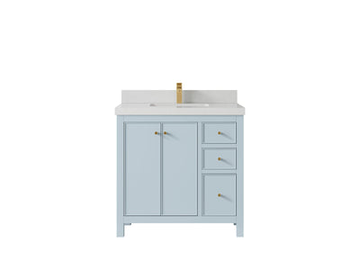 Chicago 36 in. W x 22 in. D Center Sink Bathroom Vanity - Willow Bath and Vanity