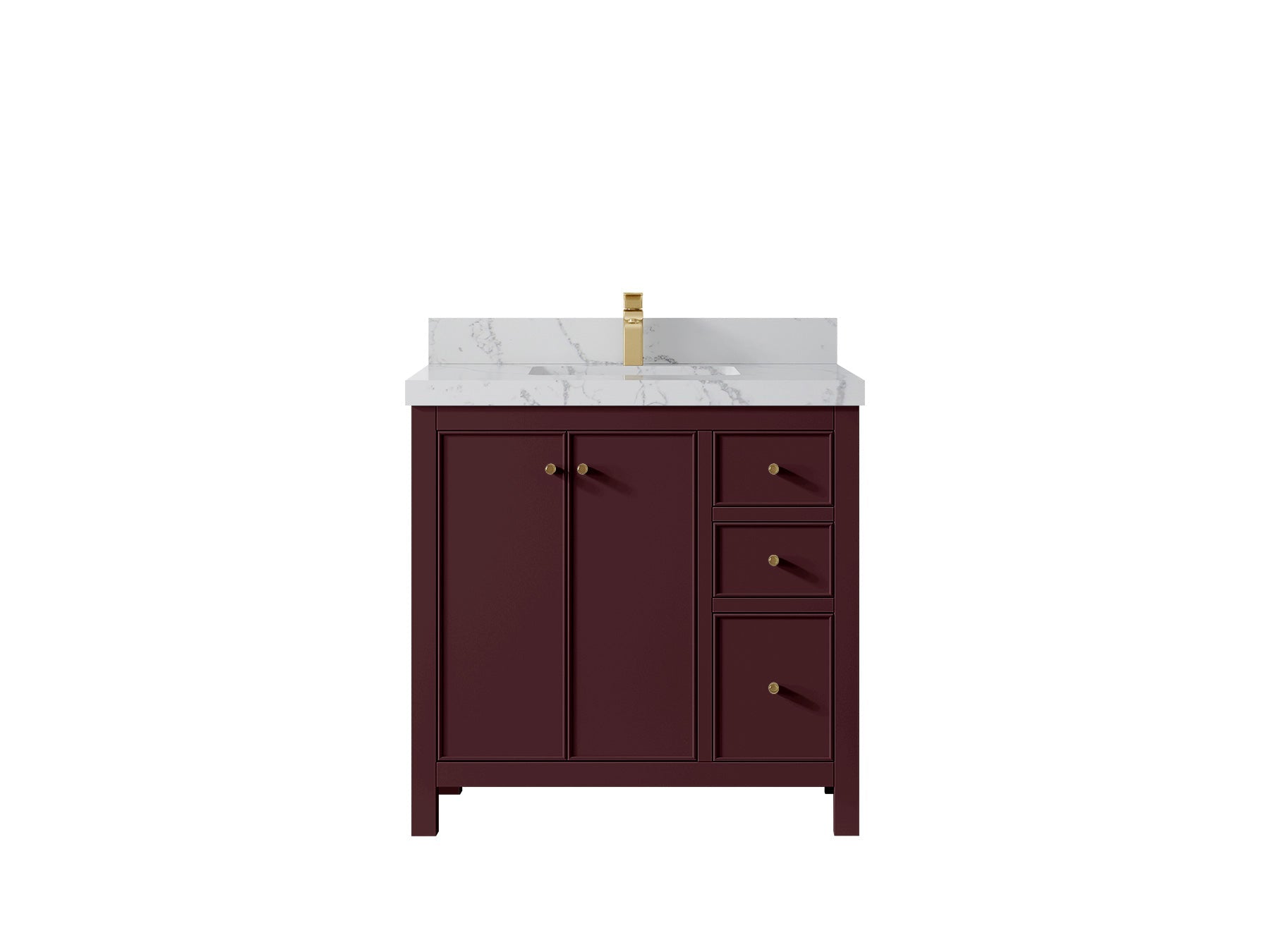 Chicago 36 in. W x 22 in. D Center Sink Bathroom Vanity - Willow Bath and Vanity