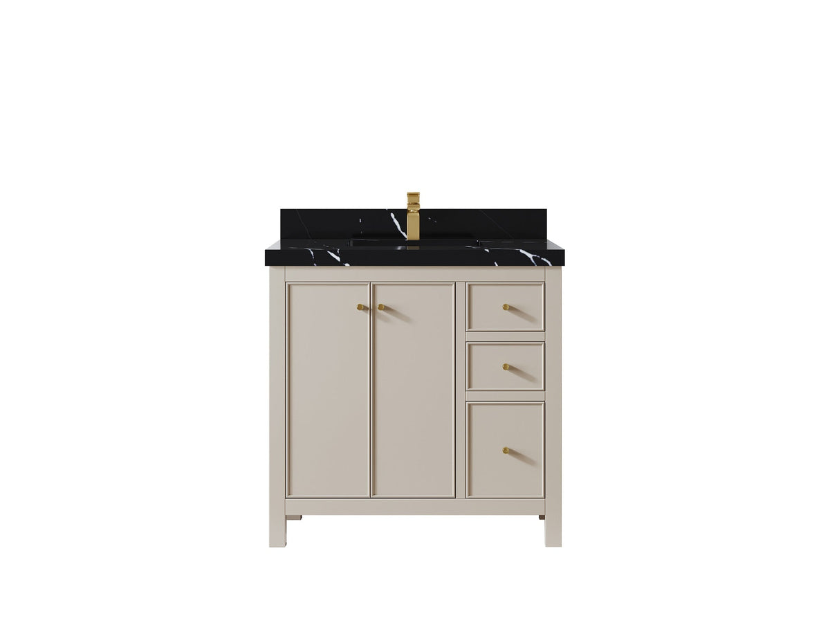 Chicago 36 in. W x 22 in. D Center Sink Bathroom Vanity - Willow Bath and Vanity