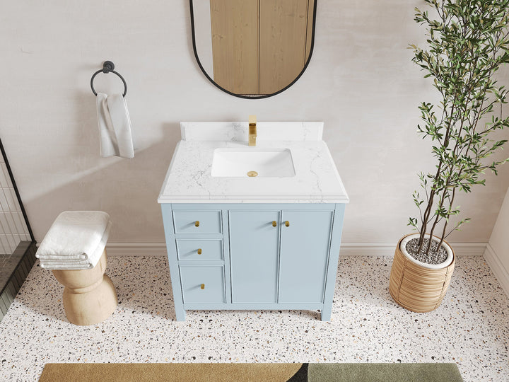 Chicago 36 in. W x 22 in. D Center Sink Bathroom Vanity - photo 26