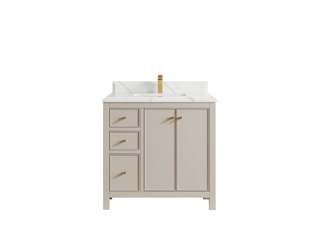 Chicago 36 in. W x 22 in. D Center Sink Bathroom Vanity - Willow Bath and Vanity