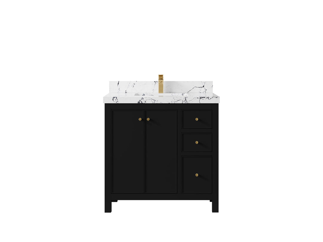 Chicago 36 in. W x 22 in. D Center Sink Bathroom Vanity - Willow Bath and Vanity
