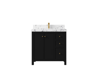 Chicago 36 in. W x 22 in. D Center Sink Bathroom Vanity - Willow Bath and Vanity