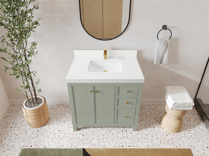 Chicago 36 in. W x 22 in. D Center Sink Bathroom Vanity - photo 42