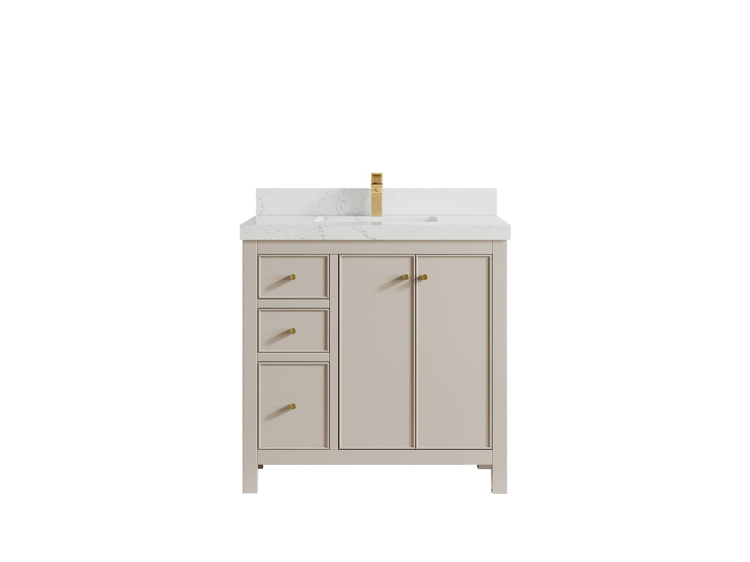 Chicago 36 in. W x 22 in. D Center Sink Bathroom Vanity - Willow Bath and Vanity