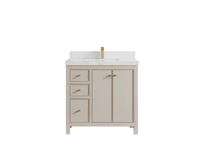 Chicago 36 in. W x 22 in. D Center Sink Bathroom Vanity - Willow Bath and Vanity