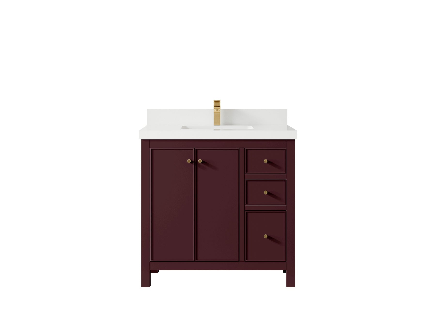 Chicago 36 in. W x 22 in. D Center Sink Bathroom Vanity - Willow Bath and Vanity