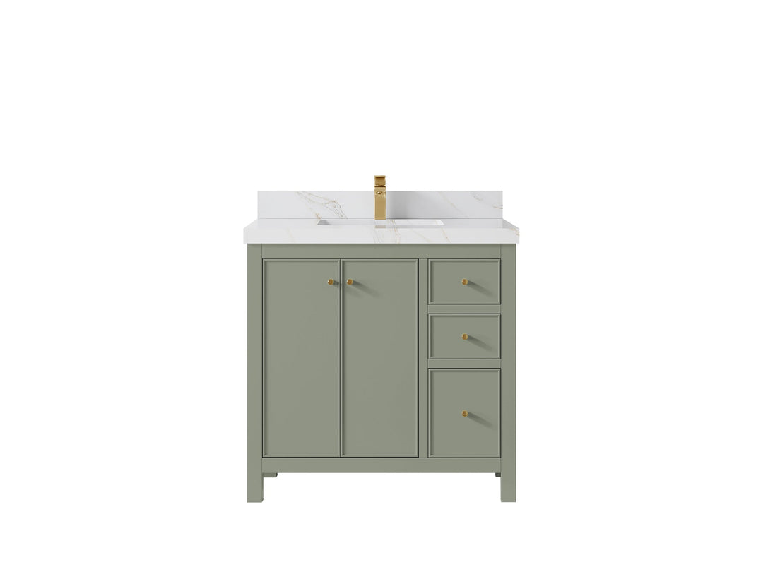 Chicago 36 in. W x 22 in. D Center Sink Bathroom Vanity - Willow Bath and Vanity