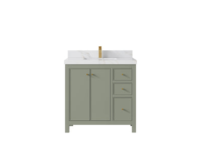 Chicago 36 in. W x 22 in. D Center Sink Bathroom Vanity - Willow Bath and Vanity