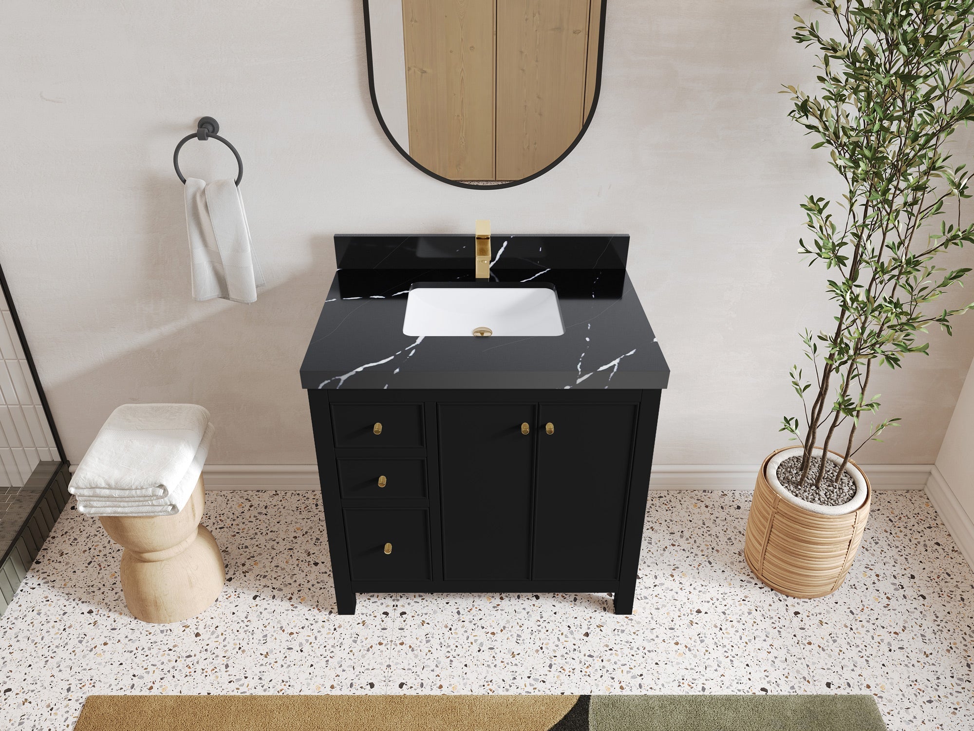 Chicago 36 in. W x 22 in. D Center Sink Bathroom Vanity - Willow Bath and Vanity