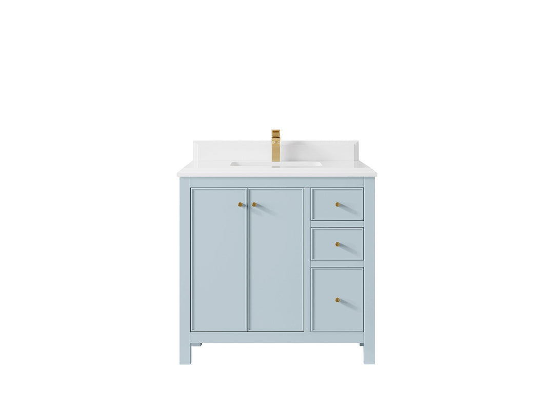 Chicago 36 in. W x 22 in. D Center Sink Bathroom Vanity - Willow Bath and Vanity