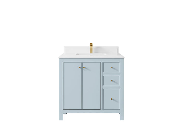 Chicago 36 in. W x 22 in. D Center Sink Bathroom Vanity - photo 29