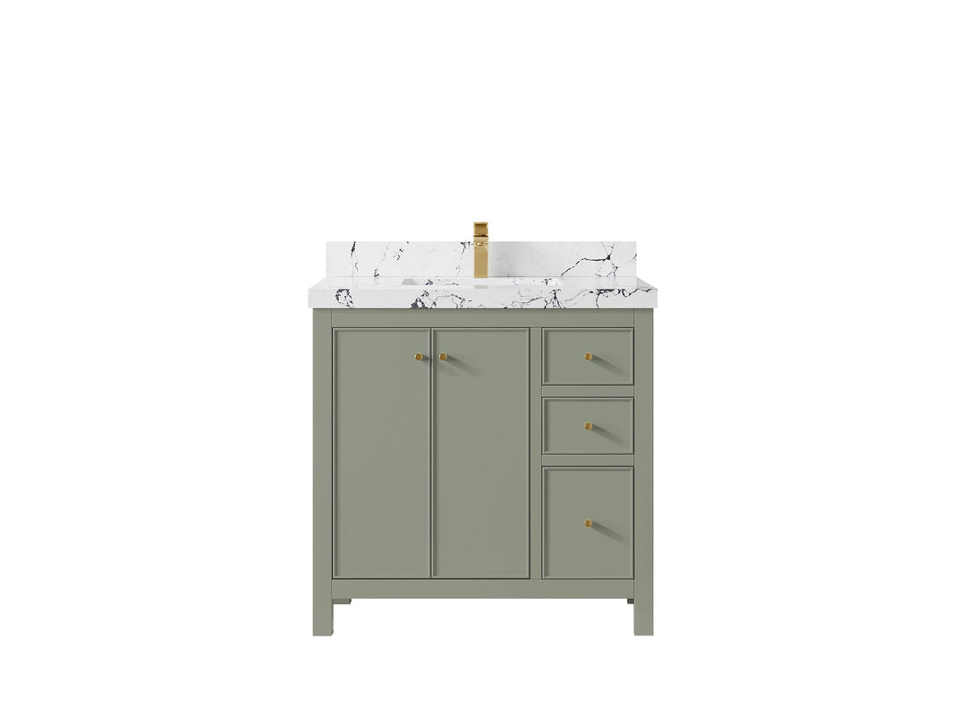 Chicago 36 in. W x 22 in. D Center Sink Bathroom Vanity - Willow Bath and Vanity