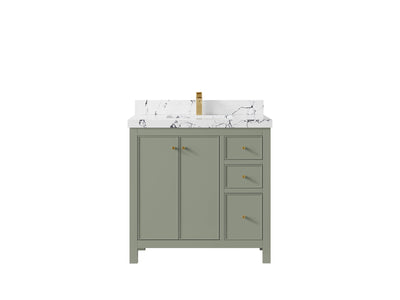 Chicago 36 in. W x 22 in. D Center Sink Bathroom Vanity - Willow Bath and Vanity