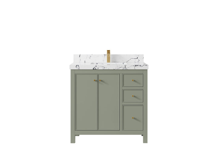 Chicago 36 in. W x 22 in. D Center Sink Bathroom Vanity - photo 39