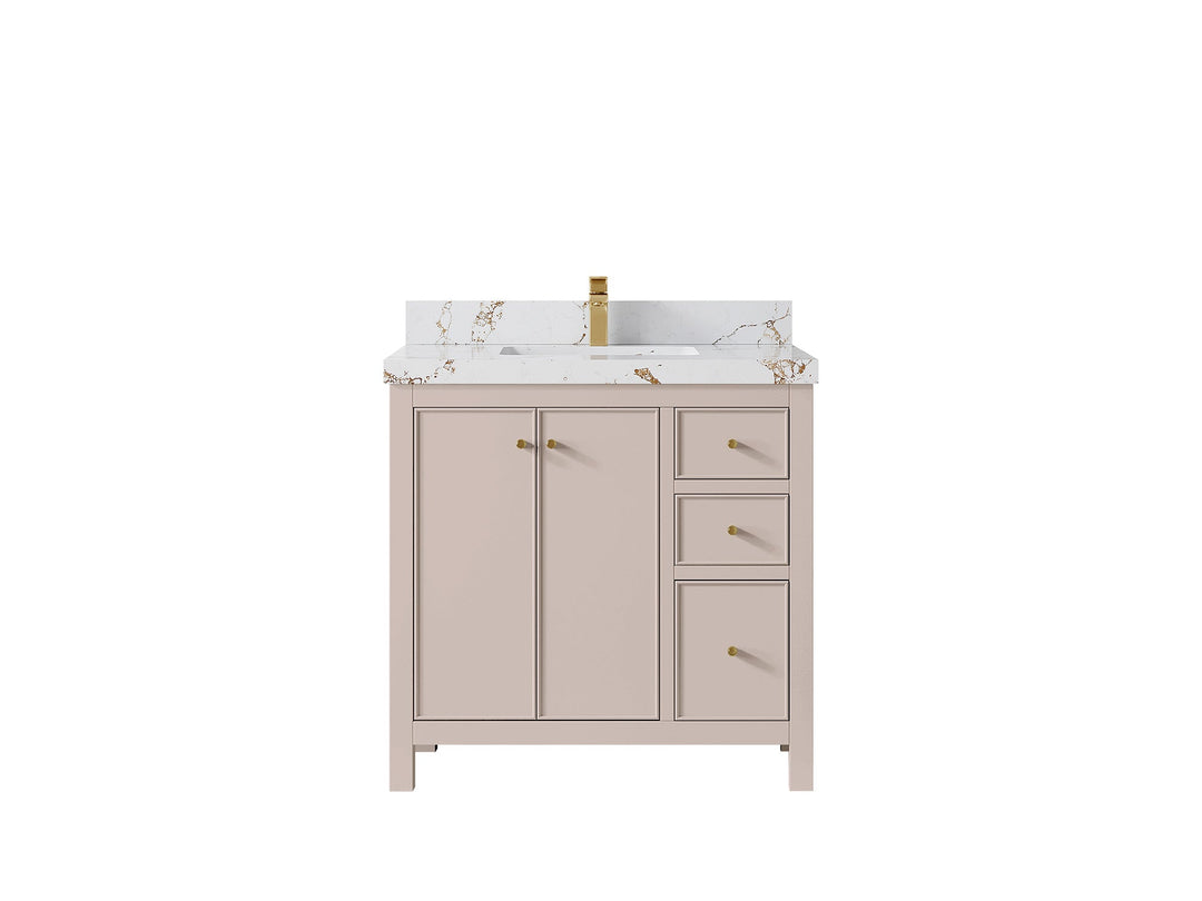 Chicago 36 in. W x 22 in. D Center Sink Bathroom Vanity - Willow Bath and Vanity