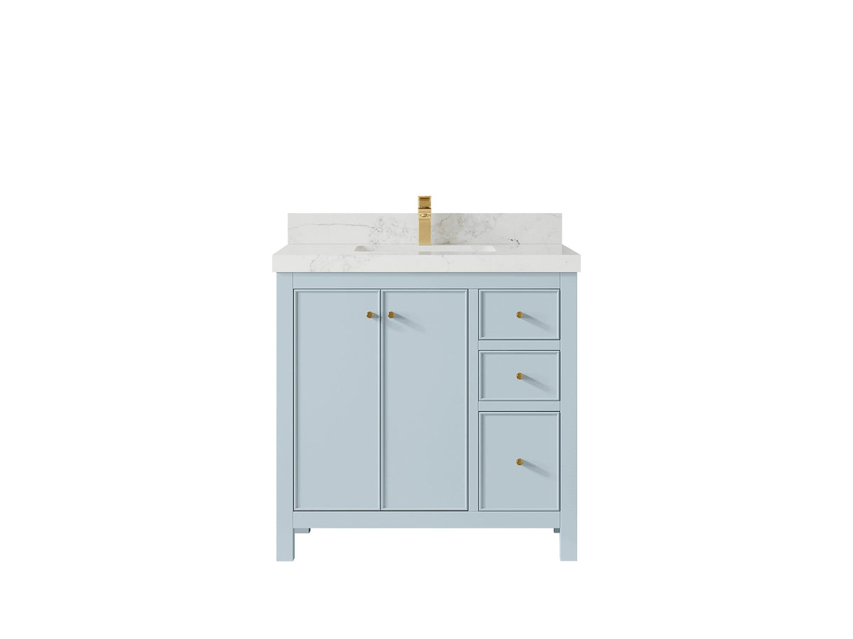 Chicago 36 in. W x 22 in. D Center Sink Bathroom Vanity - Willow Bath and Vanity