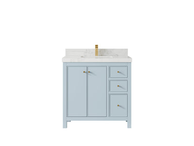 Chicago 36 in. W x 22 in. D Center Sink Bathroom Vanity - Willow Bath and Vanity