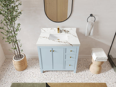 Chicago 36 in. W x 22 in. D Center Sink Bathroom Vanity - Willow Bath and Vanity