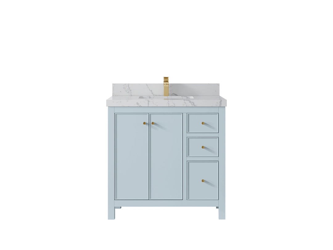 Chicago 36 in. W x 22 in. D Center Sink Bathroom Vanity - Willow Bath and Vanity