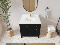 Chicago 36 in. W x 22 in. D Center Sink Bathroom Vanity - photo 28