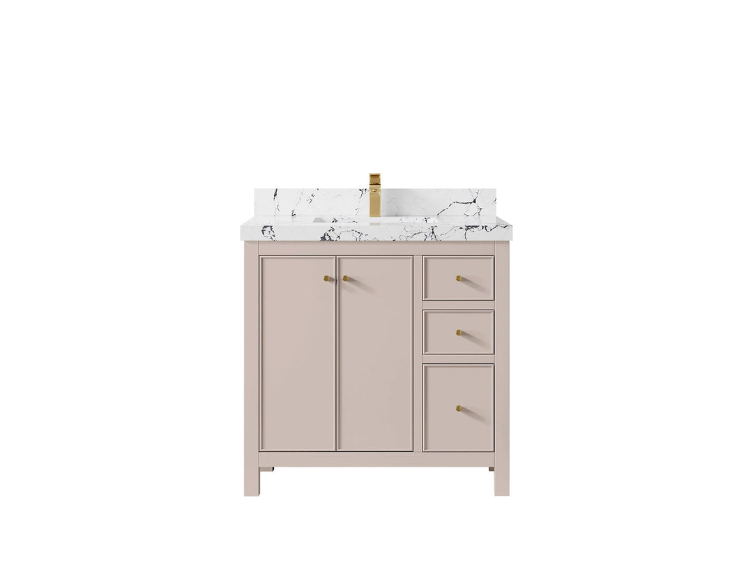 Chicago 36 in. W x 22 in. D Center Sink Bathroom Vanity - Willow Bath and Vanity