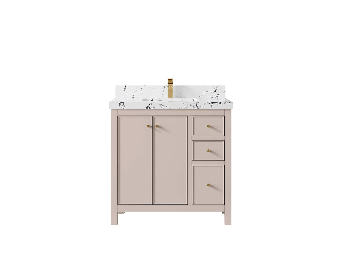 Chicago 36 in. W x 22 in. D Center Sink Bathroom Vanity - Willow Bath and Vanity