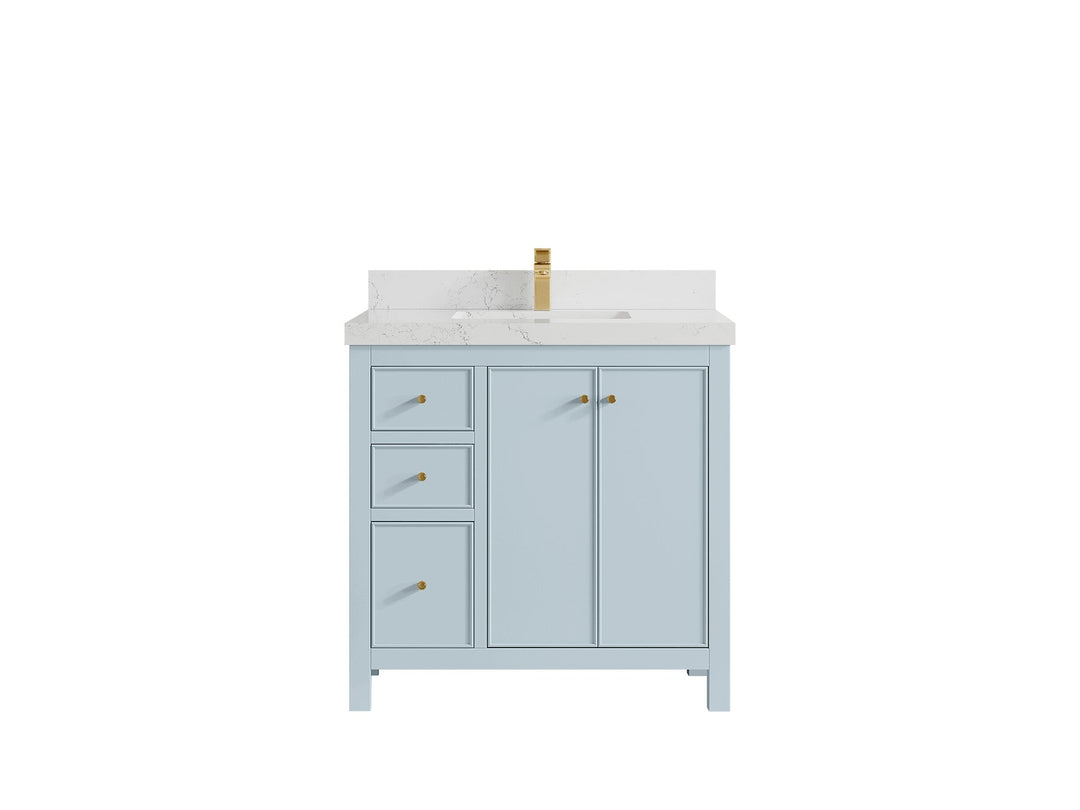 Chicago 36 in. W x 22 in. D Center Sink Bathroom Vanity - Willow Bath and Vanity