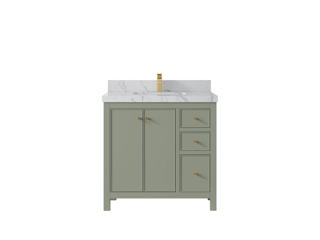 Chicago 36 in. W x 22 in. D Center Sink Bathroom Vanity - Willow Bath and Vanity