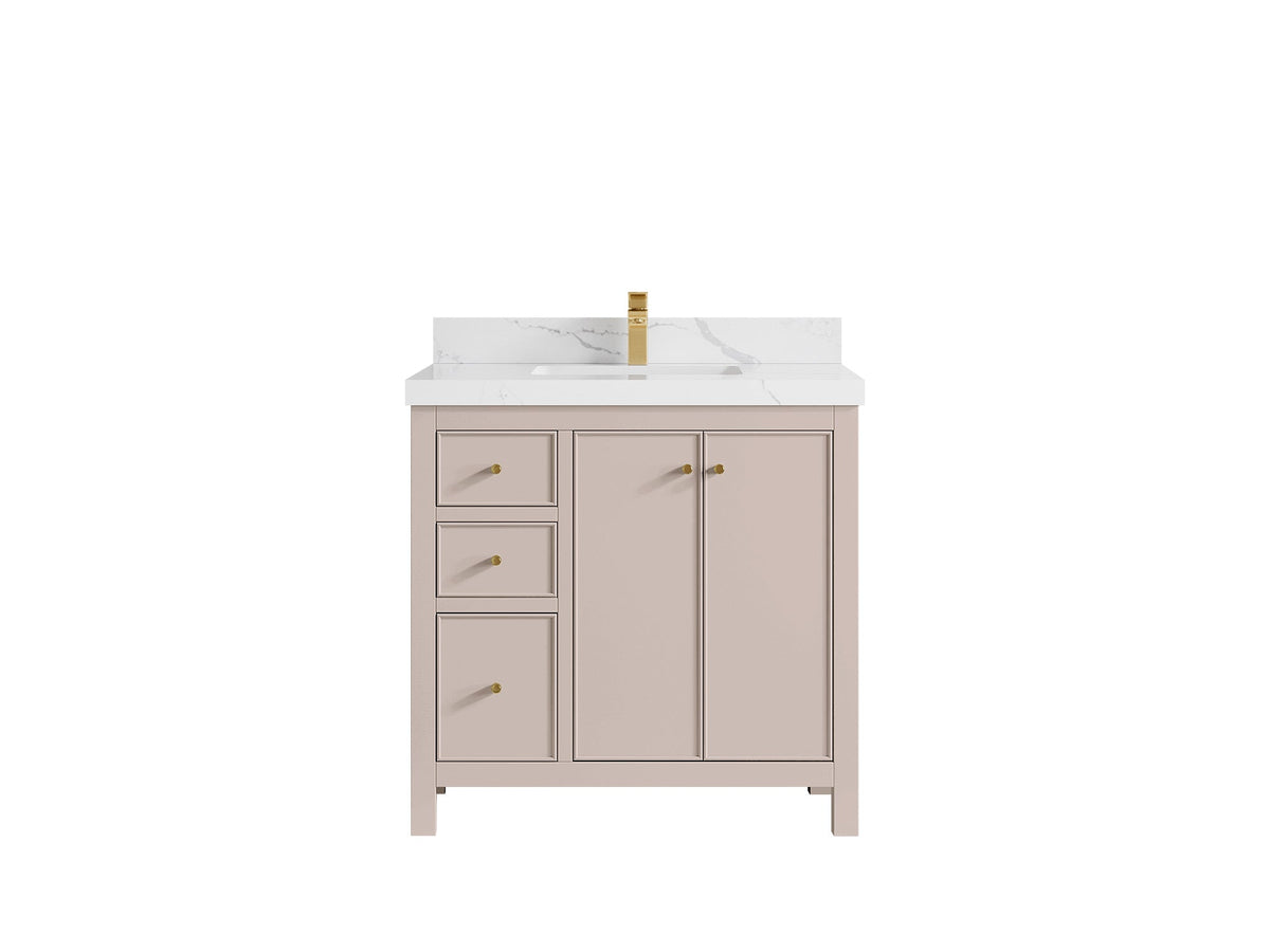 Chicago 36 in. W x 22 in. D Center Sink Bathroom Vanity - Willow Bath and Vanity