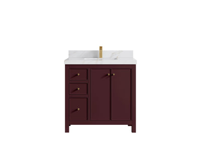 Chicago 36 in. W x 22 in. D Center Sink Bathroom Vanity - Willow Bath and Vanity