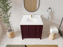 Chicago 36 in. W x 22 in. D Center Sink Bathroom Vanity - photo 30