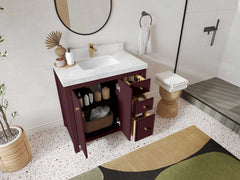 Chicago 36 in. W x 22 in. D Center Sink Bathroom Vanity - photo 3