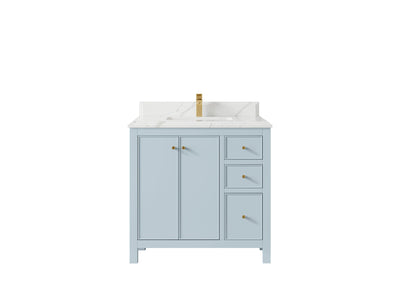 Chicago 36 in. W x 22 in. D Center Sink Bathroom Vanity - Willow Bath and Vanity