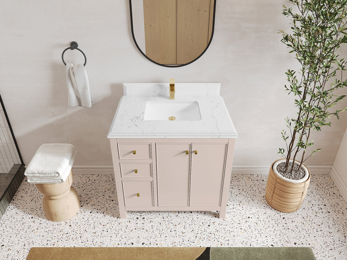 Chicago 36 in. W x 22 in. D Center Sink Bathroom Vanity - Willow Bath and Vanity
