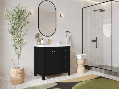 Chicago 36 in. W x 22 in. D Center Sink Bathroom Vanity - Willow Bath and Vanity