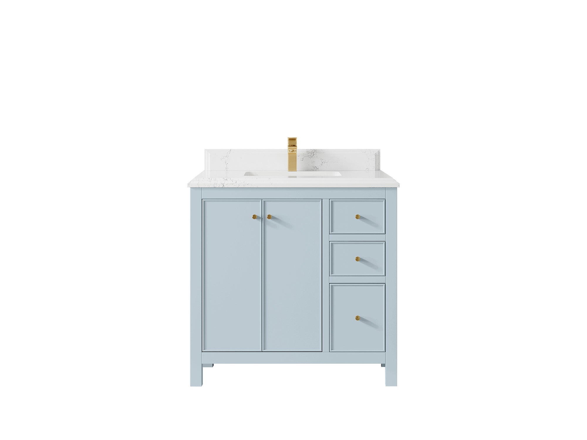 Chicago 36 in. W x 22 in. D Center Sink Bathroom Vanity - Willow Bath and Vanity