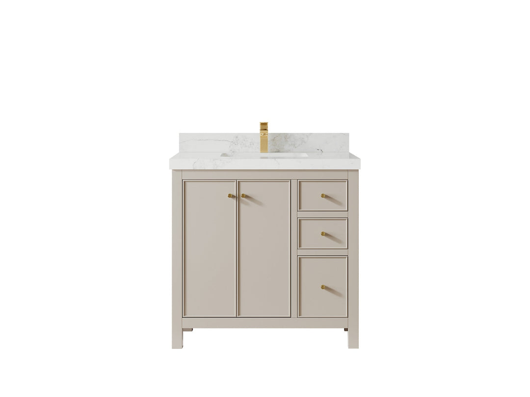 Chicago 36 in. W x 22 in. D Center Sink Bathroom Vanity - Willow Bath and Vanity