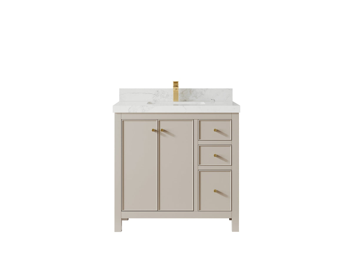 Chicago 36 in. W x 22 in. D Center Sink Bathroom Vanity - Willow Bath and Vanity
