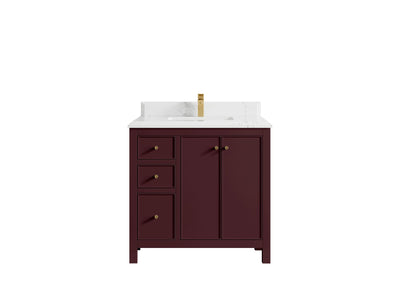 Chicago 36 in. W x 22 in. D Center Sink Bathroom Vanity - Willow Bath and Vanity