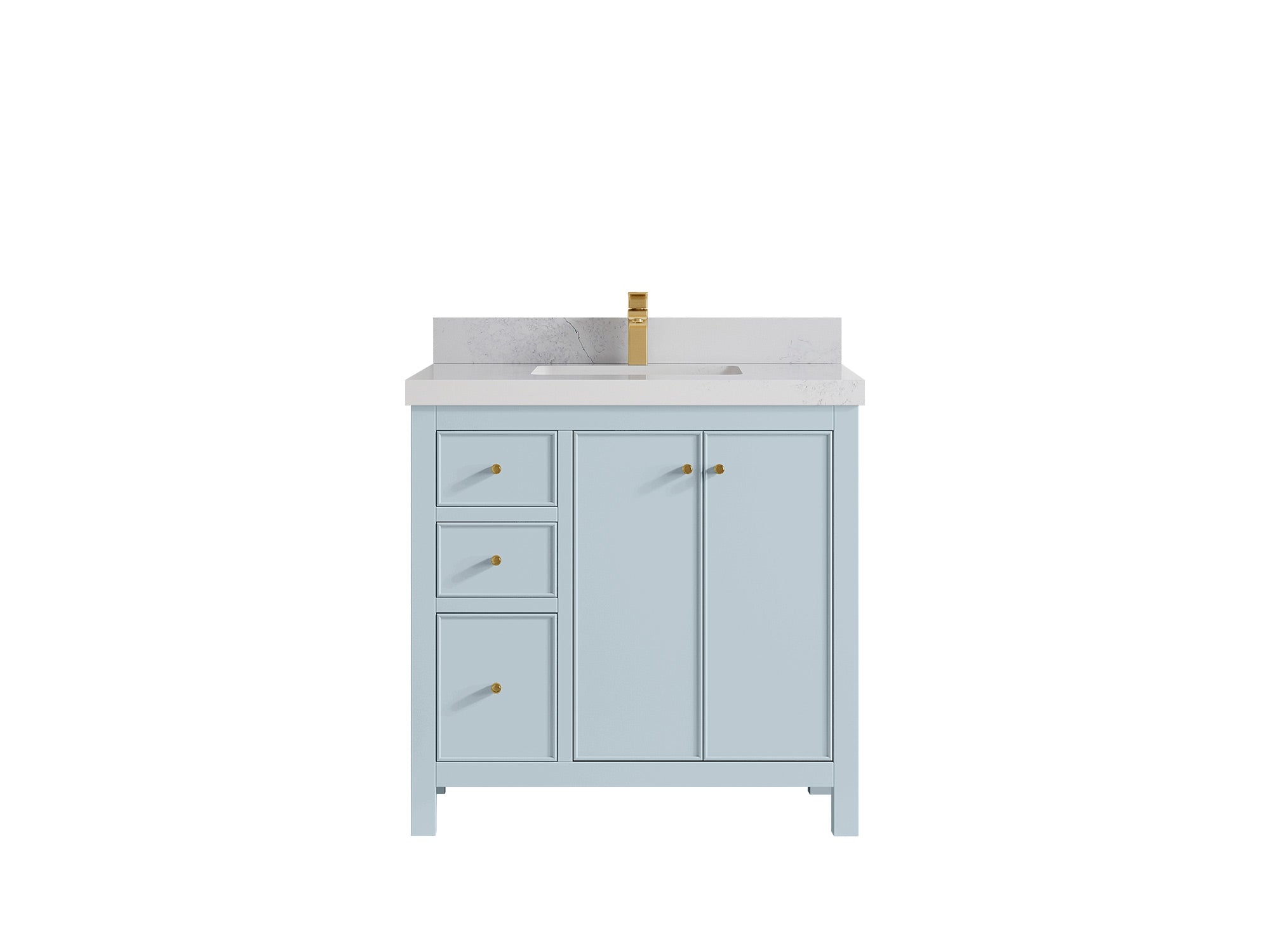 Chicago 36 in. W x 22 in. D Center Sink Bathroom Vanity - Willow Bath and Vanity