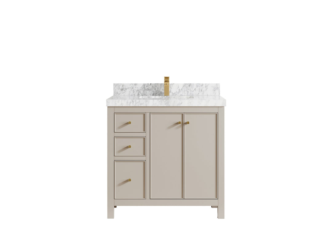 Chicago 36 in. W x 22 in. D Center Sink Bathroom Vanity - Willow Bath and Vanity