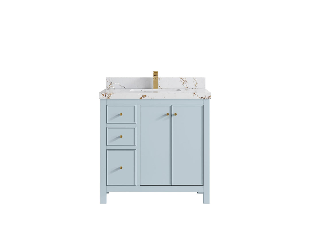 Chicago 36 in. W x 22 in. D Center Sink Bathroom Vanity - Willow Bath and Vanity