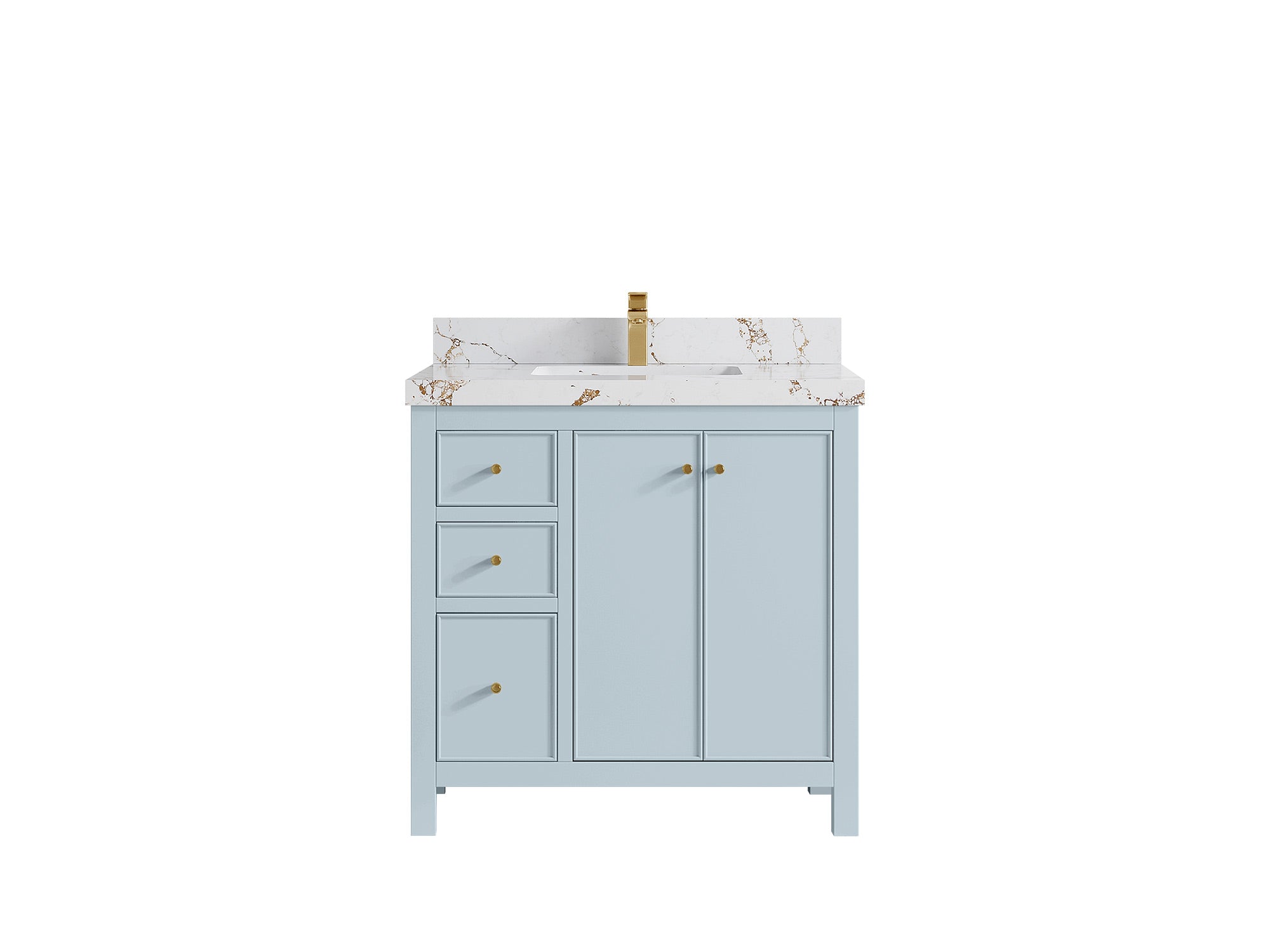 Chicago 36 in. W x 22 in. D Center Sink Bathroom Vanity - Willow Bath and Vanity