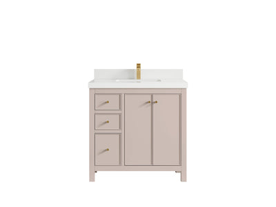 Chicago 36 in. W x 22 in. D Center Sink Bathroom Vanity - Willow Bath and Vanity