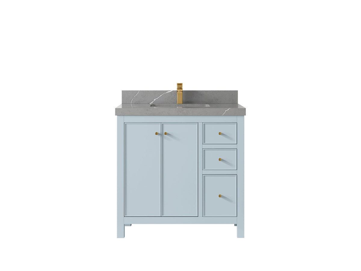 Chicago 36 in. W x 22 in. D Center Sink Bathroom Vanity - Willow Bath and Vanity