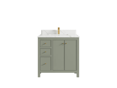 Chicago 36 in. W x 22 in. D Center Sink Bathroom Vanity - Willow Bath and Vanity