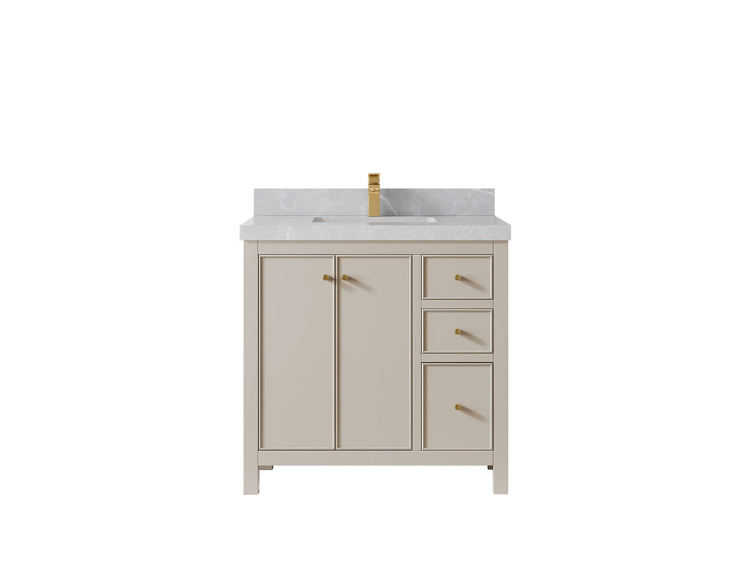 Chicago 36 in. W x 22 in. D Center Sink Bathroom Vanity - Willow Bath and Vanity