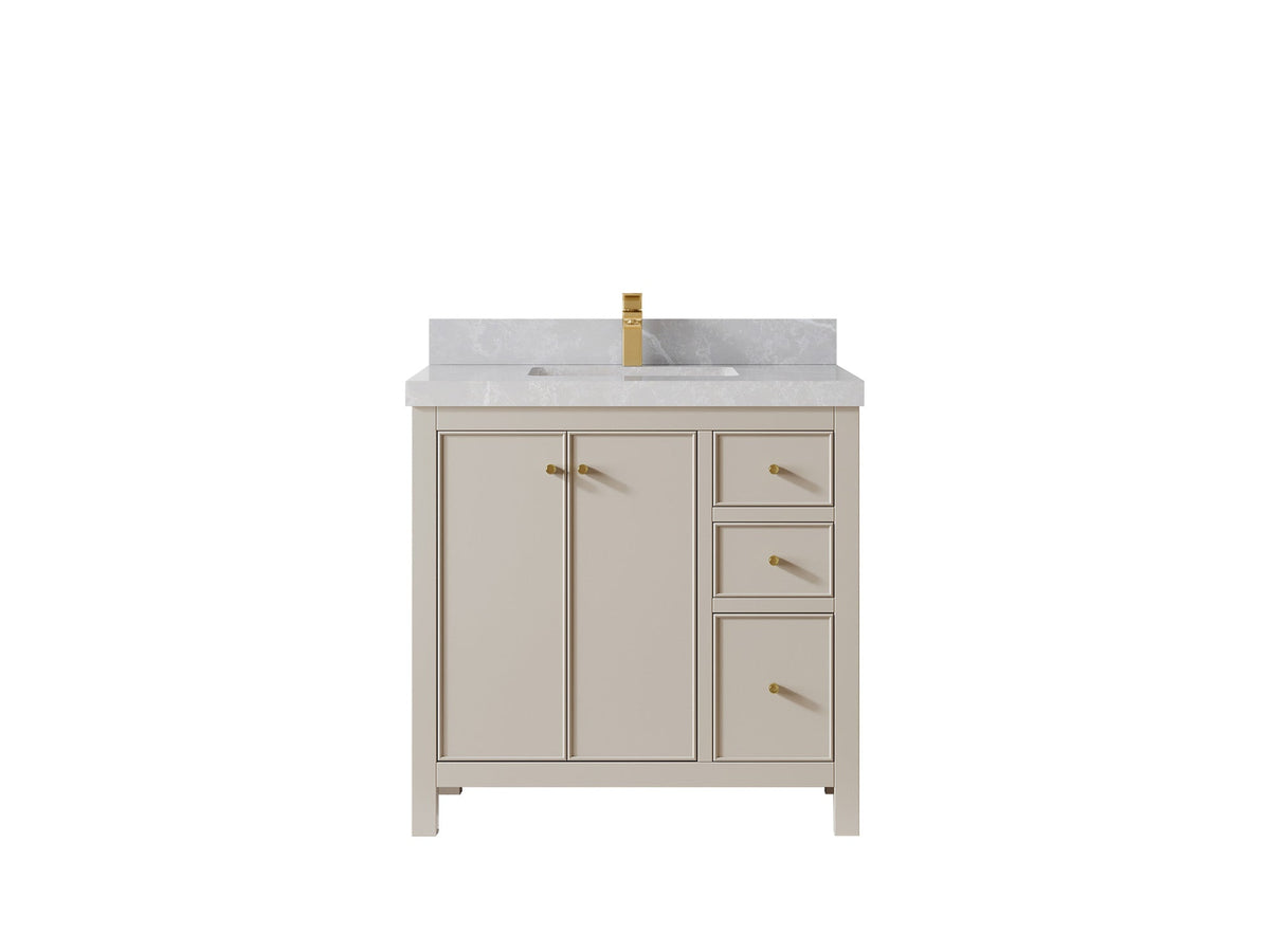 Chicago 36 in. W x 22 in. D Center Sink Bathroom Vanity - Willow Bath and Vanity