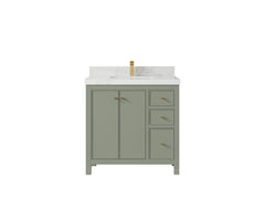 Chicago 36 in. W x 22 in. D Center Sink Bathroom Vanity - photo 19